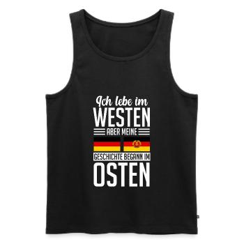Ossi DDR Ostdeutschland Osten Westen Ostdeutscher - Männer Premium Bio Tank Top - Schwarz - Vorne - Michal (187cm)