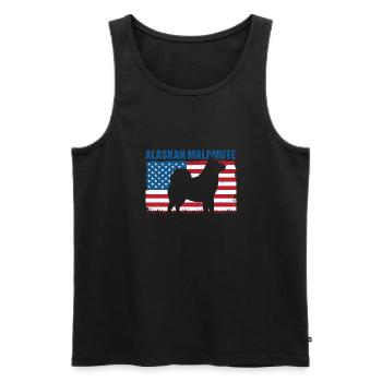 Alaskan Malamute Hund - Männer Premium Bio Tank Top - Schwarz - Vorne - AI Model Male 178 light (178cm)
