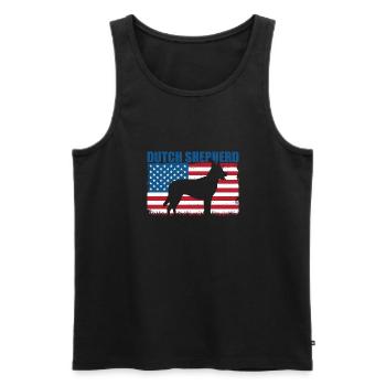 Holländischer Schäferhund Hollandse Herdershond - Männer Premium Bio Tank Top - Schwarz - Vorne - AI Model Male 178 light (178cm)