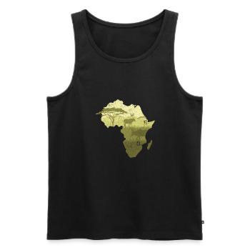 SÜDAFRIKA SÜDEN TIERE NATUR FARBEN AFRIKA MOTIV - Männer Premium Bio Tank Top - Schwarz - Vorne - AI Model Male 178 light (178cm)