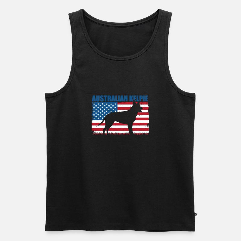 Australian Kelpie - Männer Premium Bio Tank Top - Schwarz