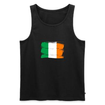 Drapeau de l’Irlande Vintage drapeau irlandais Dublin - Débardeur bio Premium Homme - noir - Devant - Michal (187cm)
