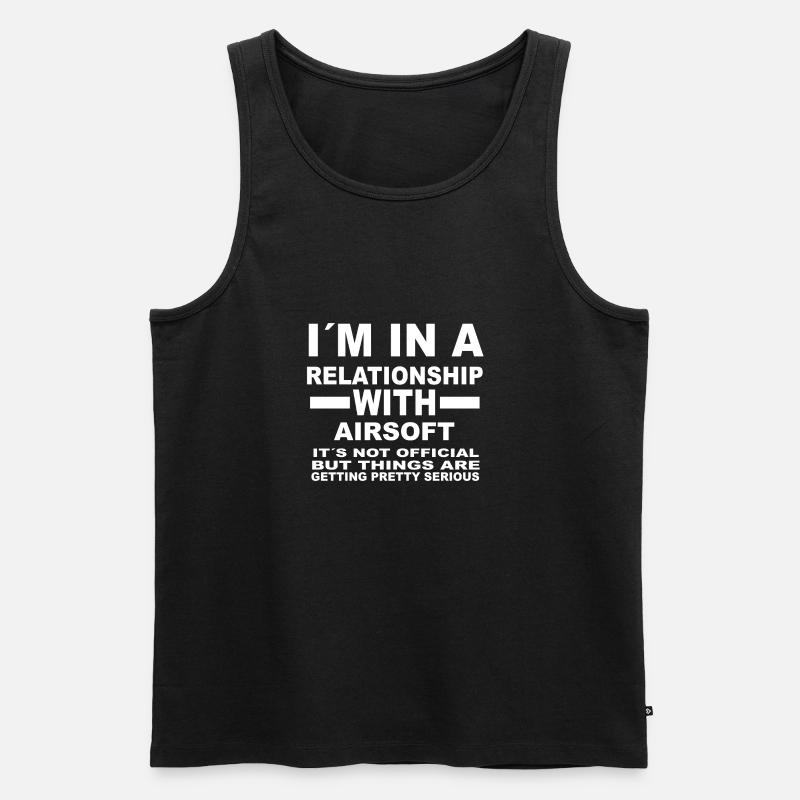 relationship with AIRSOFT - Männer Premium Bio Tank Top - Schwarz