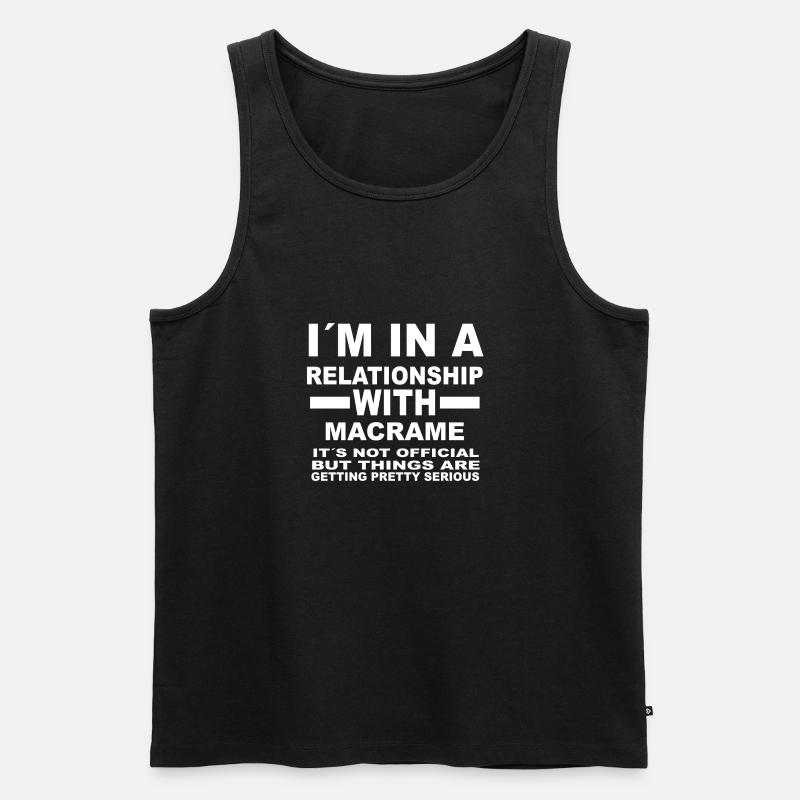 relationship with MACRAME - Männer Premium Bio Tank Top - Schwarz