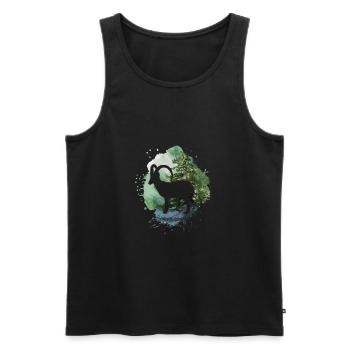 nature,nature,ibex,trees,mountains,landscape,forest - Men's Premium Organic Tank Top - black - Front - AI Model Male 178 light (178cm)