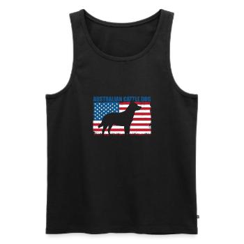 Australian Cattle Dog - Men's Premium Organic Tank Top - black - Front - Michal (187cm)