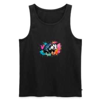 possum, ilustration, possum, colorful, graffiti - Men's Premium Organic Tank Top - black - Front - AI Model Male 178 light (178cm)