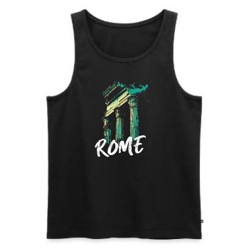 Rom, historische Stadt - Männer Premium Bio Tank Top - Schwarz - Vorne - AI Model Male 178 light (178cm)