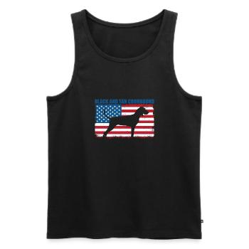 Black and Tan Coonhound - Men's Premium Organic Tank Top - black - Front - AI Model Male 178 light (178cm)