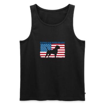 Alapaha Blue Blood Bulldog - Débardeur bio Premium Homme - noir - Devant - AI Model Male 178 light (178cm)