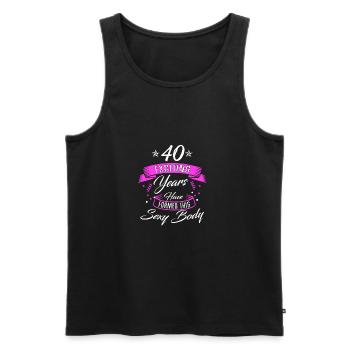 Birthday 40 years · shirt · birthday sexy - Men's Premium Organic Tank Top - black - Front - Michal (187cm)