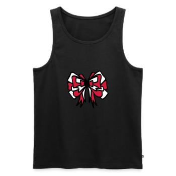 Bow red & white / red & white bow - colorful - Men's Premium Organic Tank Top - black - Front - AI Model Male 178 light (178cm)