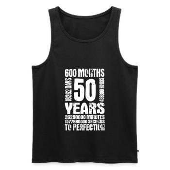 50th Birthday Gift 1972 Retro 50 Years - Men's Premium Organic Tank Top - black - Front - AI Model Male 178 light (178cm)