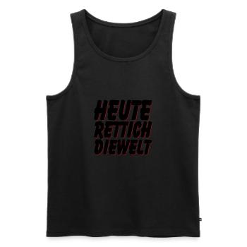 heute rettich schwarz - Männer Premium Bio Tank Top - Schwarz - Vorne - AI Model Male 178 light (178cm)
