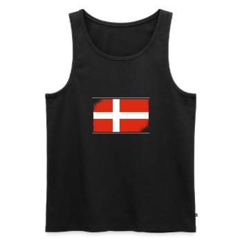 Drapeau du Danemark Scandinavie Drapeau du Danemark Voyage - Débardeur bio Premium Homme - noir - Devant - AI Model Male 178 light (178cm)