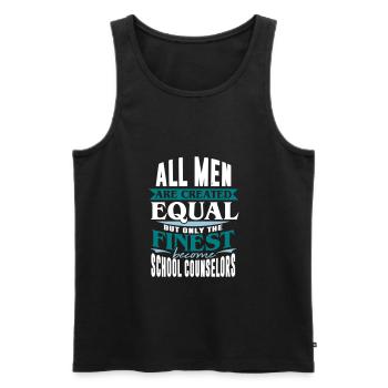 School counselor enrollment student teacher - Men's Premium Organic Tank Top - black - Front - Michal (187cm)
