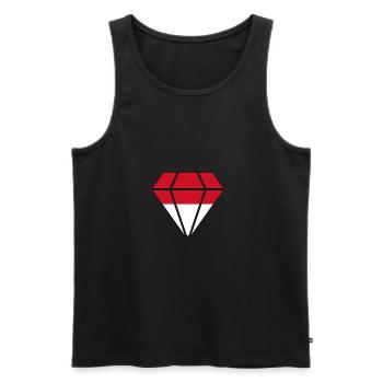 Geschenk Diamant Heimat Wurzeln Monaco - Männer Premium Bio Tank Top - Schwarz - Vorne - Michal (187cm)