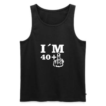Geschenk Geburtstag Im 40 plus 1 - Männer Premium Bio Tank Top - Schwarz - Vorne - AI Model Male 178 light (178cm)