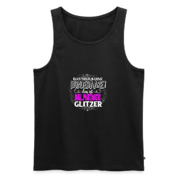 DALMATINER Glitzer - Männer Premium Bio Tank Top - Schwarz - Vorne - Michal (187cm)