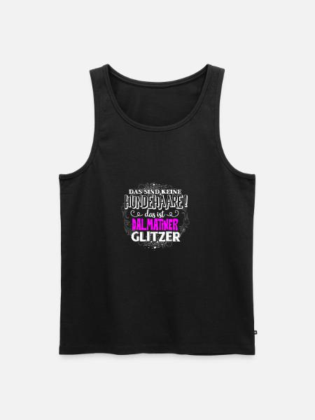 DALMATINER Glitzer - Männer Premium Bio Tank Top - Schwarz