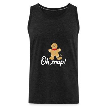 Oh Snap Lebkuchen - Männer Premium Bio Tank Top - Anthrazit - Vorne - Alexander (188cm)