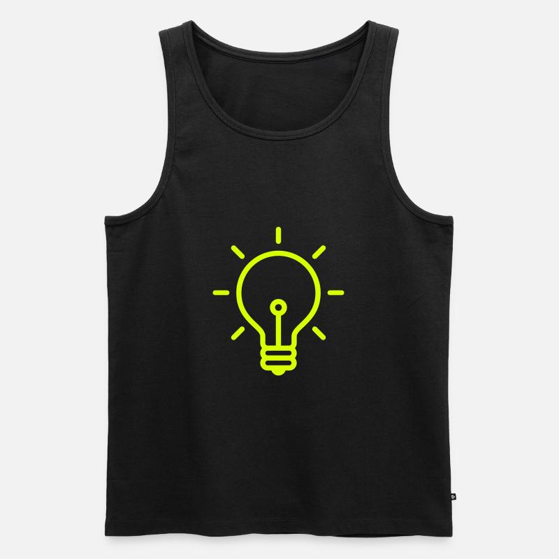 Glühbirne, Idee, Innovation - Männer Premium Bio Tank Top - Schwarz