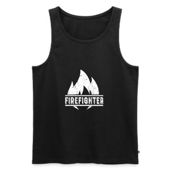 Firefighter Firefighting Feuer Feuerwehr Brand - Männer Premium Bio Tank Top - Schwarz - Vorne - AI Model Male 178 light (178cm)