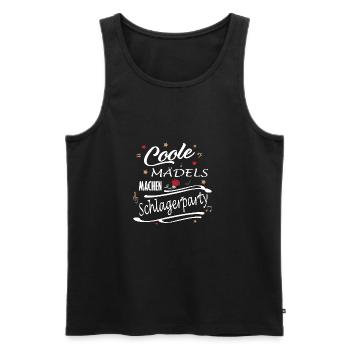 Schlagerparty Schlager Volksmusik Feiern Party - Männer Premium Bio Tank Top - Schwarz - Vorne - AI Model Male 178 light (178cm)