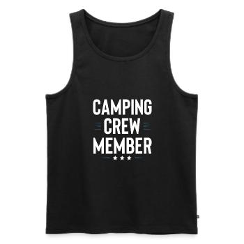 Équipe de camping - Débardeur bio Premium Homme - noir - Devant - AI Model Male 178 light (178cm)
