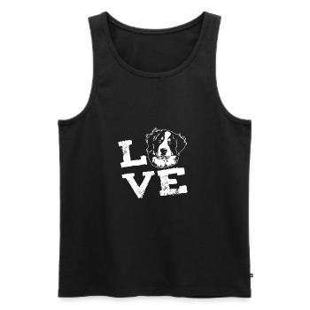 chien BOUVIER BERNOIS race cadeau d'amour - Débardeur bio Premium Homme - noir - Devant - Michal (187cm)