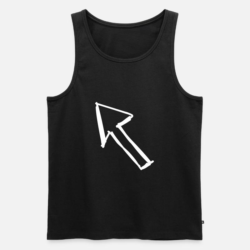 Spitziger Pfeil - Männer Premium Bio Tank Top - Schwarz