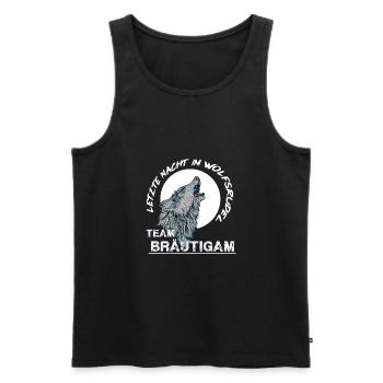 Letzte Nacht im Wolsrudel - Männer Premium Bio Tank Top - Schwarz - Vorne - Michal (187cm)