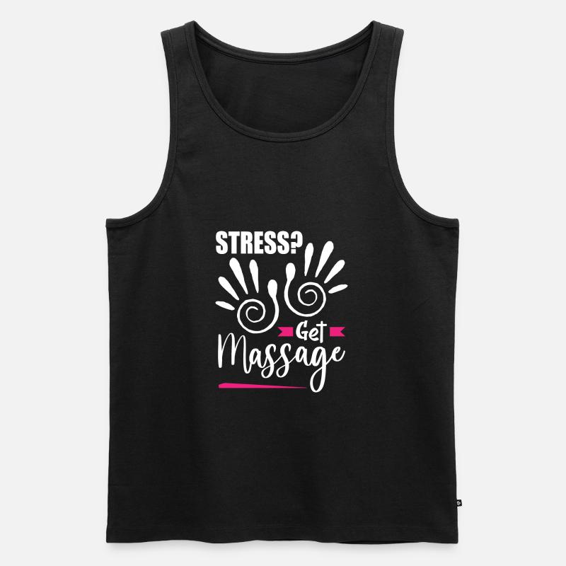 Massage - Männer Premium Bio Tank Top - Schwarz