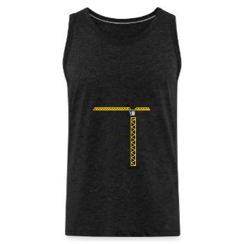 Kran - Männer Premium Bio Tank Top - Anthrazit - Vorne - Alexander (188cm)