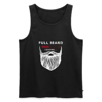 Full beard loading - Men's Premium Organic Tank Top - black - Front - Michal (187cm)