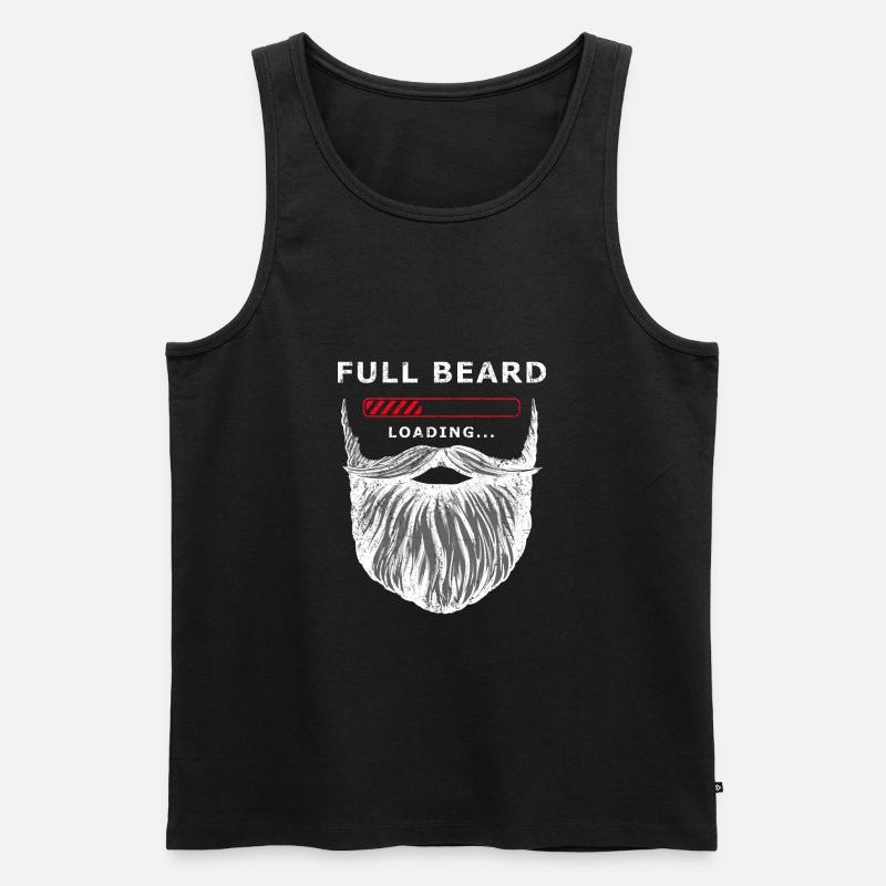 Full beard loading - Men's Premium Organic Tank Top - black