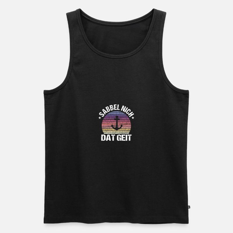 Sabbel nich dat geit - Männer Premium Bio Tank Top - Schwarz