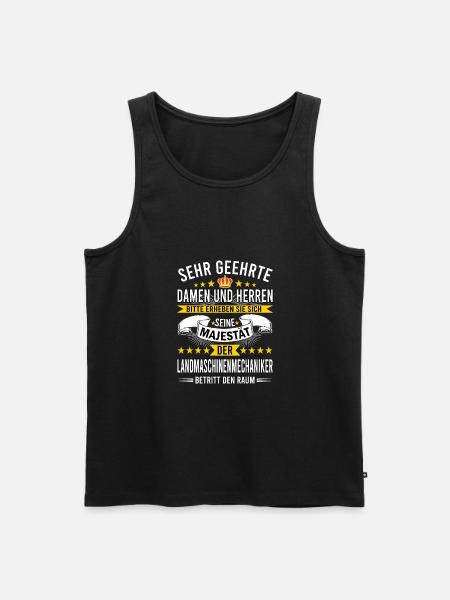 Landmaschinenmechaniker Traktor Spruch - Männer Premium Bio Tank Top - Schwarz