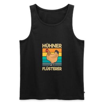 Hühner Flüsterin Huhn Mama - Männer Premium Bio Tank Top - Schwarz - Vorne - Michal (187cm)