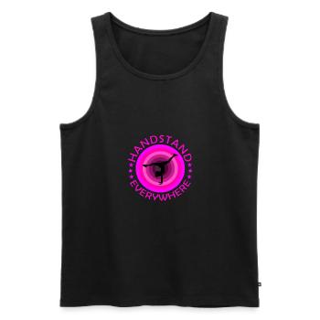 Handstand everywhere Mädchen - Männer Premium Bio Tank Top - Schwarz - Vorne - Michal (187cm)