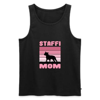 Staffordshire Bullterrier Mom Mama Mutter Hund - Männer Premium Bio Tank Top - Schwarz - Vorne - Michal (187cm)
