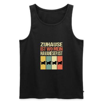 Havaneser Hund - Männer Premium Bio Tank Top - Schwarz - Vorne - Michal (187cm)