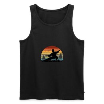 Qigong Tai Chi - Männer Premium Bio Tank Top - Schwarz - Vorne - Michal (187cm)