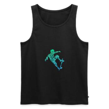 Skateboard Skate Stunt Motiv für Jungen und Kinder - Männer Premium Bio Tank Top - Schwarz - Vorne - Michal (187cm)
