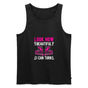 Inline skates women Look how nice turning - Men's Premium Organic Tank Top - black - Front - Michal (187cm)