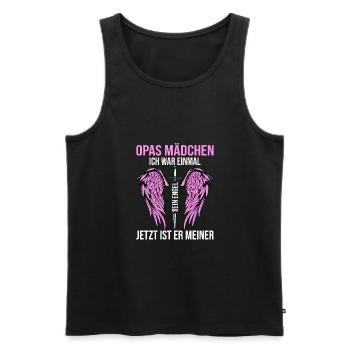 Opas Mädchen Ich War Einmal Sein Engel - Männer Premium Bio Tank Top - Schwarz - Vorne - Michal (187cm)