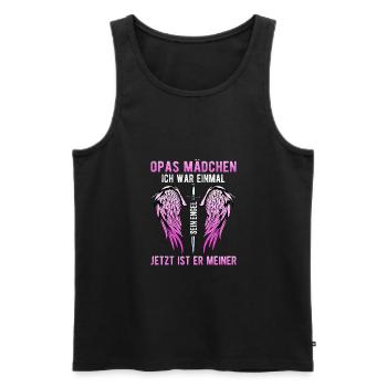 Opas Mädchen Ich War Einmal Sein Engel - Männer Premium Bio Tank Top - Schwarz - Vorne - Michal (187cm)