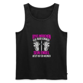 Opas Mädchen Ich War Einmal Sein Engel - Männer Premium Bio Tank Top - Schwarz - Vorne - Michal (187cm)