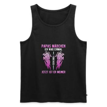 Papas Mädchen Ich War Einmal Sein Engel - Männer Premium Bio Tank Top - Schwarz - Vorne - Michal (187cm)