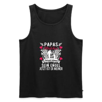 Papas Mädchen Ich War Einmal Sein Engel - Männer Premium Bio Tank Top - Schwarz - Vorne - Michal (187cm)